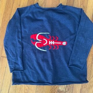Crawdad Blue oversized sweater